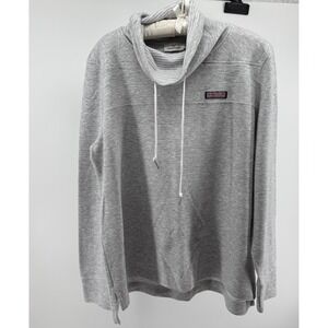 Vineyard Vines Pullover Cowl Neck Sweatshirt Gray Casual Preppy XL Athleisure